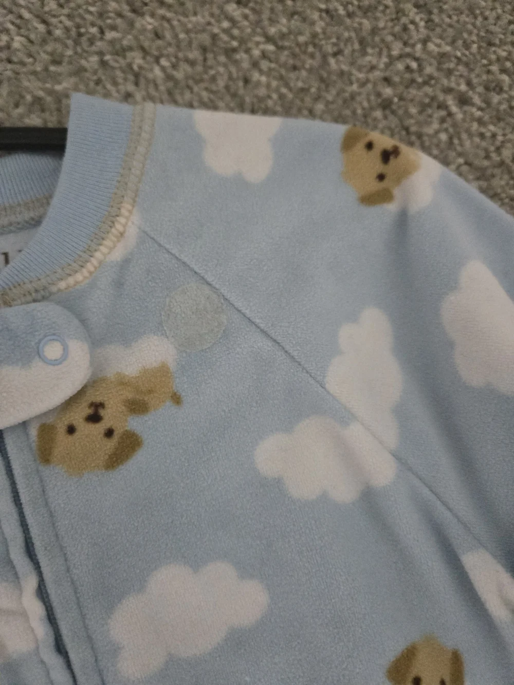 Blue and Cream Baby Sleep Gowns - Animal Print Kids Pajamas